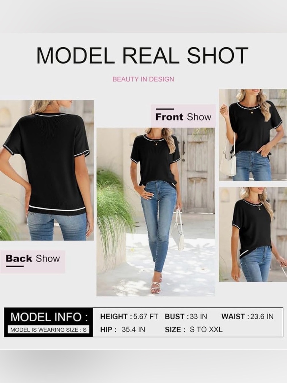 SHEWIN (Amazon) Black Sweater - Picture 8 of 13
